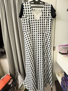 Chic Black &amp; White Gingham Dress
