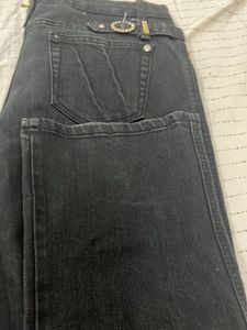 Women's Grey Embellished Jeans