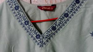 Elegant Sea Green Kurta with Embroidery