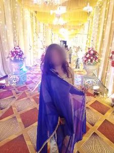Beautiful Blue Dupatta with Golden Border