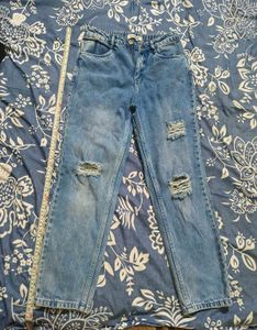 blue denim ripped jeans