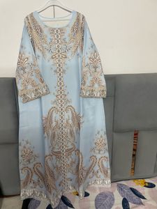 sky blue Chinese attire