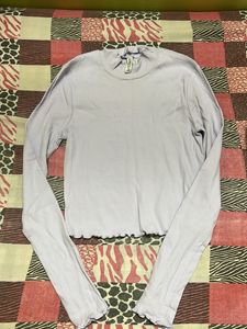 Light Purple Lettuce Hem Top