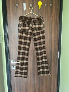 Plaid Flared Pants