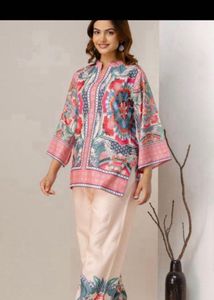 Vibrant Floral Print Kurta set