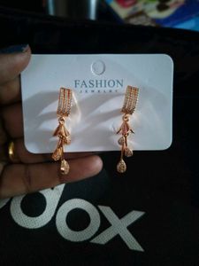 Elegant Rose Gold Drop Earrings