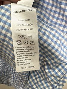 Men's Blue Gingham Check Shirt