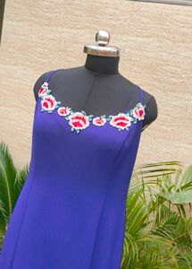 Elegant Blue Maxi Dress