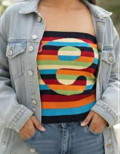 cute multicolor tube top