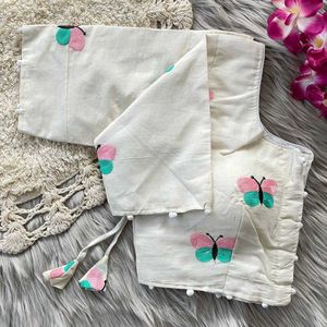 Embroidered Cream Blouse
