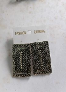 Set of 4 Oxidized Silver Earrings