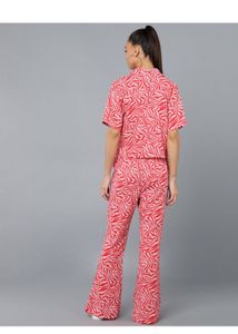 Red Zebra Print Two-Piece Set