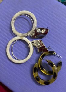 Chunky Hoop Earrings combo 2 pair