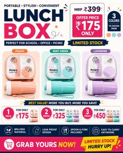 🎒 Lunch Box Set + Water Bottle Combo