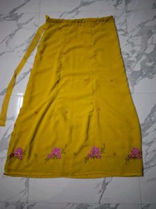 Yellow Embroidered Ethnic Skirt