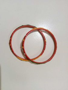 Vibrant Red & Yellow Bangles