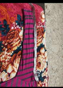 Pink &amp; Grey Striped Zip-Up Hoodie