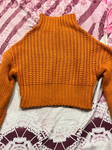 🔻MJR PRICE DROP - Orange Knit Turtleneck Sweater