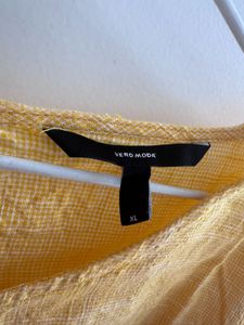 Vero Moda - Yellow Ruffle Sleeve Blouse