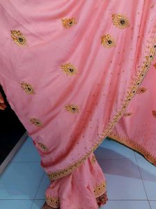Lehnga Style Saree With Stitched Blouse
