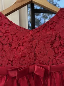 girls Red Lace Dress
