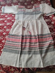 Handcrafted Katha (Kantha) Stitch Pure Cotton Dres