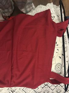 Burgundy midi sleeveless dress with a small slit