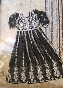 Elegant Black Embroidered Dress