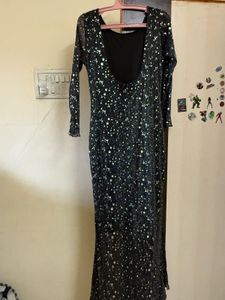Long With Sexy Backless Dress Party Wear