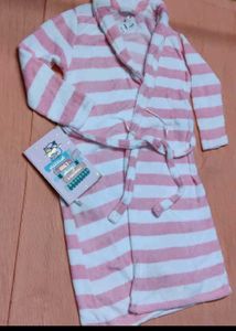 Cozy Pink Stripe Bathrobe