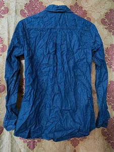 Blue Denim Button-Up Shirt
