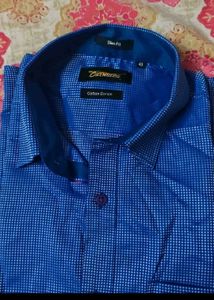 Men's Slim Fit Royal Blue Shirt