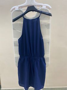 Navy Blue Halter Romper