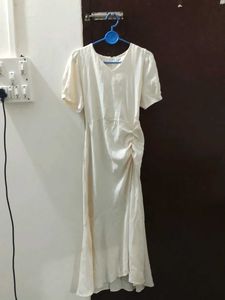 Elegant Cream Midi Dress