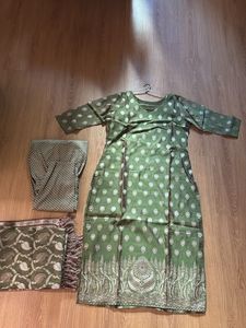 Olive Green kurta Set