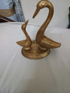 Pair Of Swan Brass
