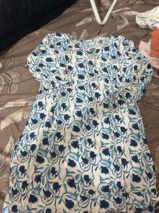 Beautiful Blue Floral Kurta