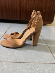 Suede Block Heel Sandals