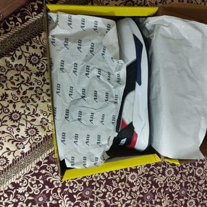 Stylish White &amp; Red Sports Shoes