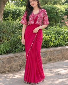 New Designer  ready to Wear Saree with Jacket blou