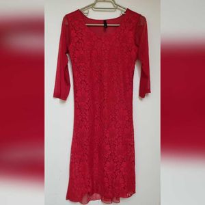 Stunning Red Lace Dress and Max tshirt