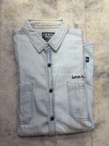 Flying Machine Light Blue Denim Shirt