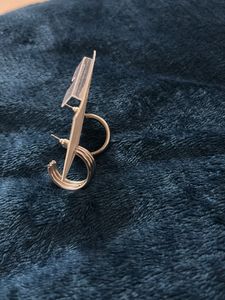 Silver Triple Hoop Earrings