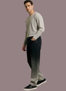 Men's Premium Ombre Fade Denim Jeans | Black to Gr