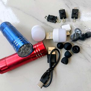 USB LED Lights & Mini Flashlights Combo