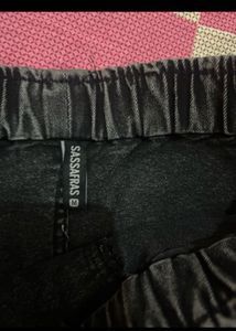 SASSAFRAS Grey Cargo Denim Mini Skirt