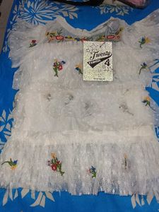 White Embroidered Pretty frock
