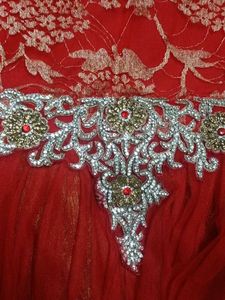 red long gown