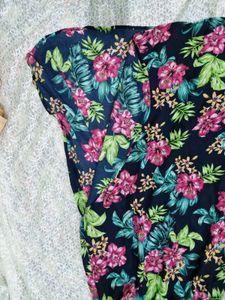 Floral Maxi Skirt with Slit