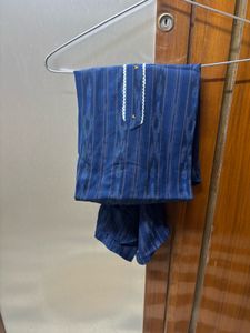 Elegant Blue Ikat Kurta Set